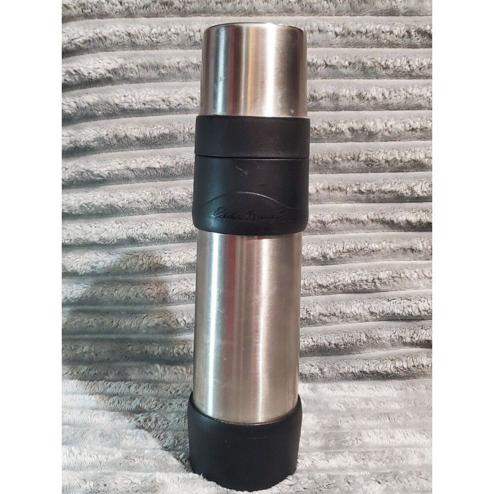 Eddie Bauer Stainless Steel Thermos Bottle 1 Liter w/Handle